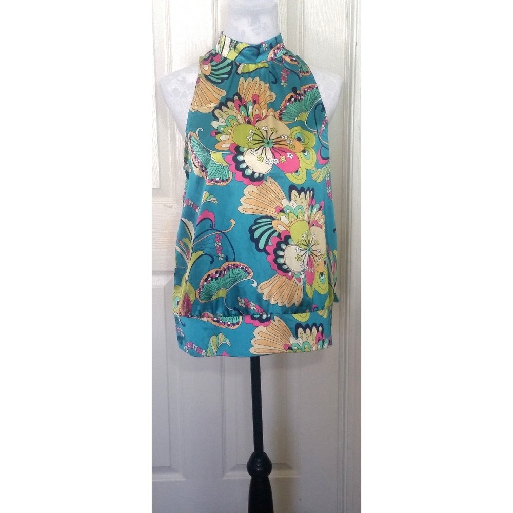 Lipstick Sleeveless Blouse Hawaiian Floral L